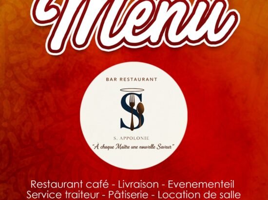 Bar-restaurant Sainte Appolonie Adresse: Ngallan (Mbalmayo) Avant la Wii Station service Green Oil. 