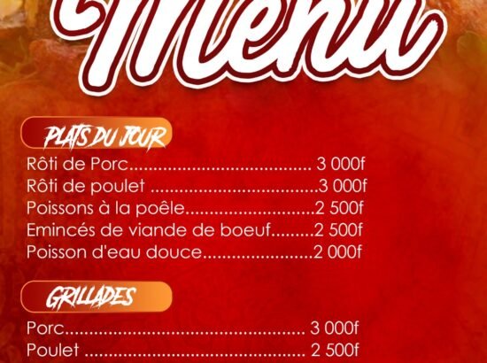 Bar-restaurant Sainte Appolonie Adresse: Ngallan (Mbalmayo) Avant la Wii Station service Green Oil. 