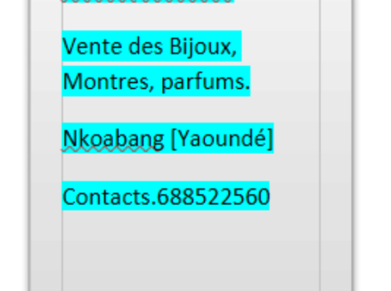 ABDOU FASHION | VENTE DE BIJOUX; MONTRES; PARFUMS | YOUANDE NKOABANG CONTACT:+237688522560 