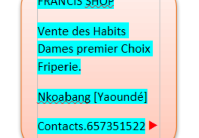 FRANCIS SHOP   VENTE...