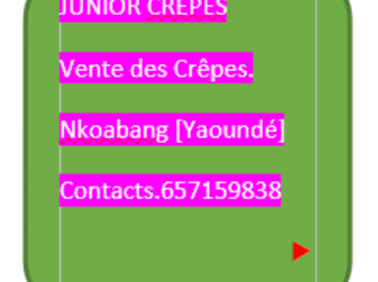 JUNIOR CREPSES | VENTE DES CREPSES YAOUNDE NKOABANG CONTACT: +237657159838 