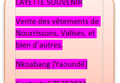 LAYETTE SOUVENIR   V...