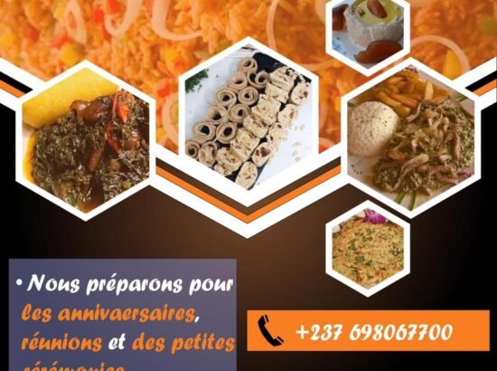 LA DJALOBIENNE Numéro : 698067700 Service : RESTAURATION (Anniversaire, Réunion, Marriage)  Localisation : YASSA( DOUALA) 