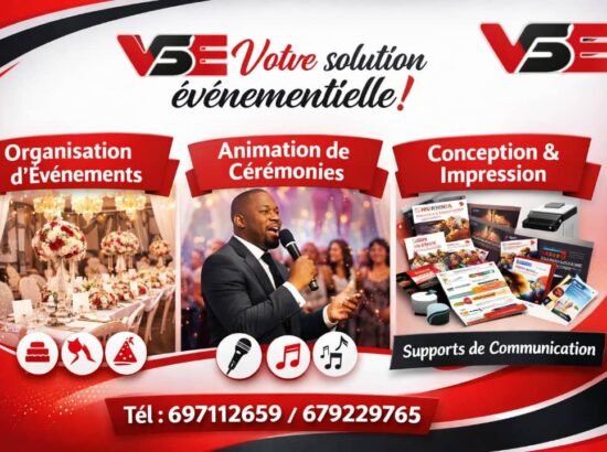 VS EVENTS Événementiels, Décoration, location Couvert pour toute vos cérémonies. Location Tentes et chapiteaux importés. Maetur Biteng (Arrondissement de Yaoundé 3e) Contact OM : 679229765. 
